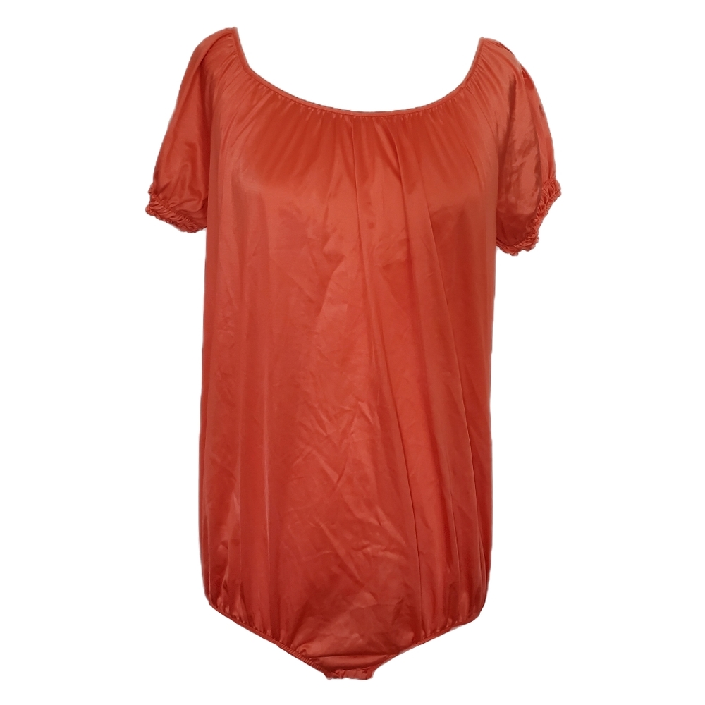 Vassarette late 60s orange bodysuit